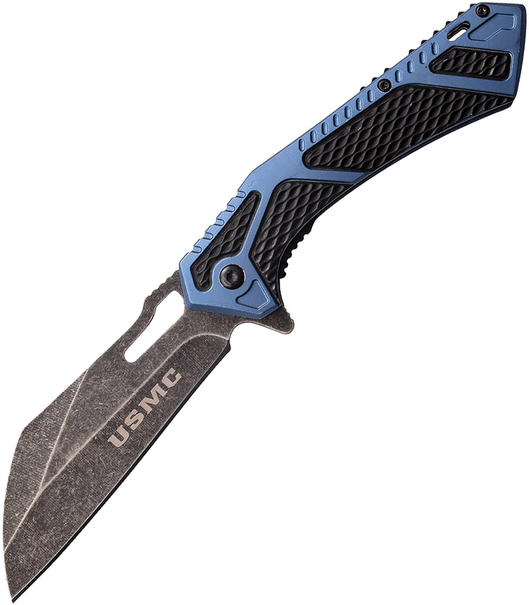 product image for USMC Black and Blue Linerlock AO 4