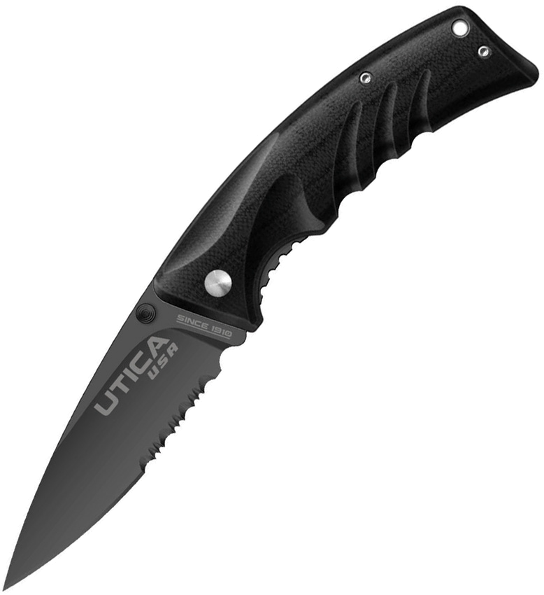 product image for Utica Turkey Spur II Linerlock Black 8Cr13MoV 2.75"