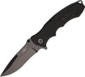 product image for UZI UZK-FDR-006 Responder VI Black Folding Knife with Partially Serrated Stainless Steel Blade and G10 Handle