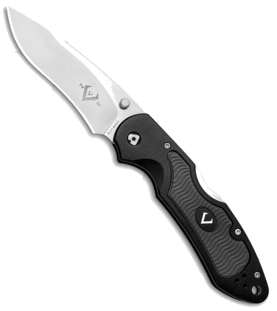 product image for V-Nives Griptide Black Aluminum Handle Lockback Knife