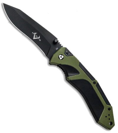 product image for V-Nives Fractal Assist Spring Assisted Knife Black G-10 3.6" Black Blade