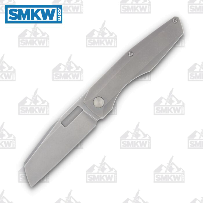 product image for Vero-Engineering Axon Framelock Folding Knife M390 Sheepsfoot Blade Stonewash Titanium