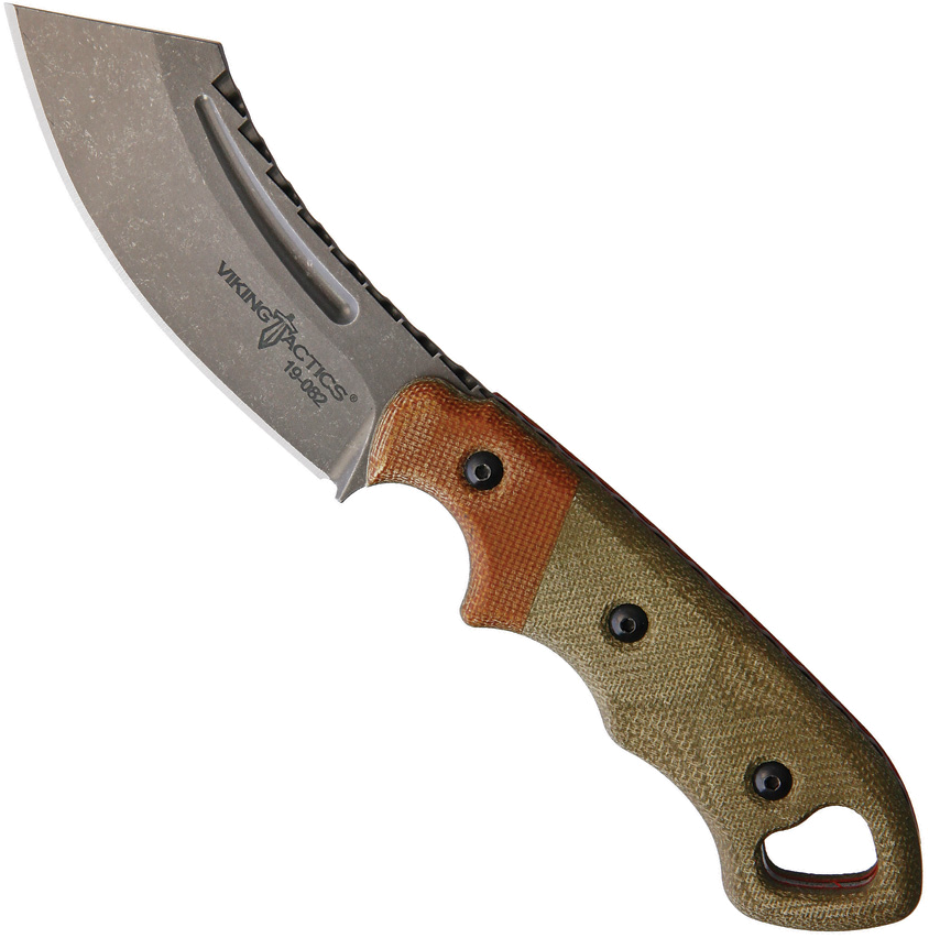 product image for Viking Tactics The Patriot 3 Green and Brown Canvas Micarta Handle