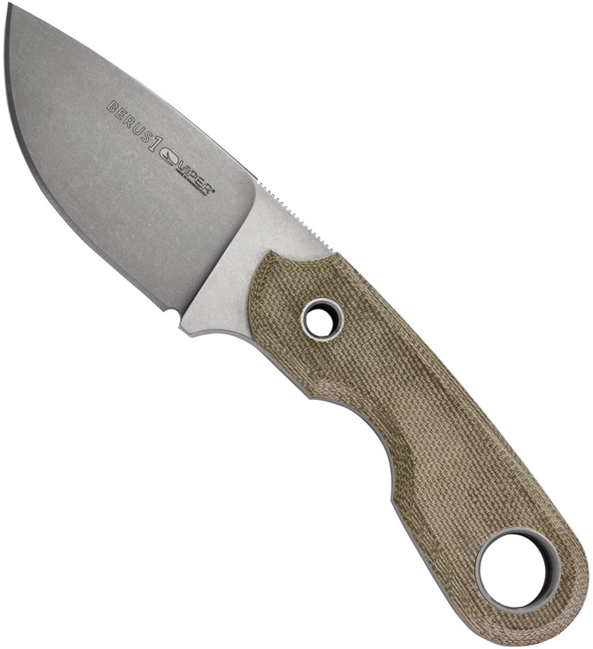 Viper Berus 1 Green Canvas Micarta Handle Fixed Blade Knife