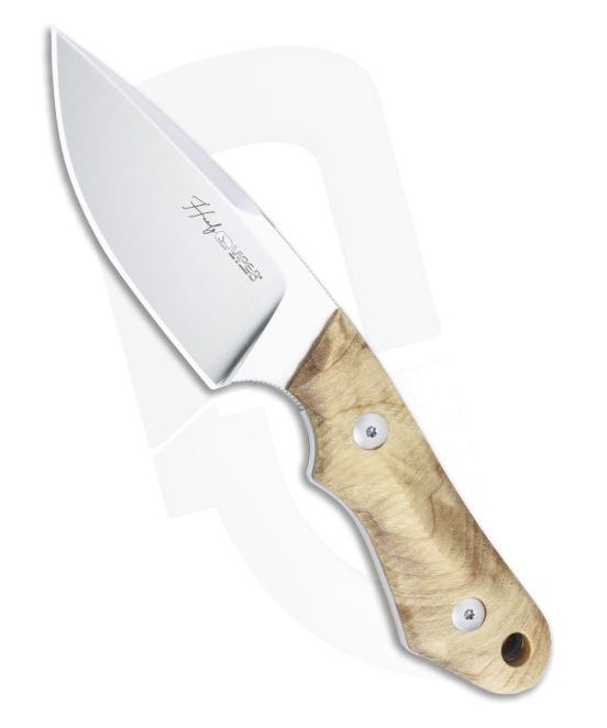 Viper VT 4038 PI Fixed Blade Knife with Flamed Poplar Wood Handle and Satin Magnacut Steel