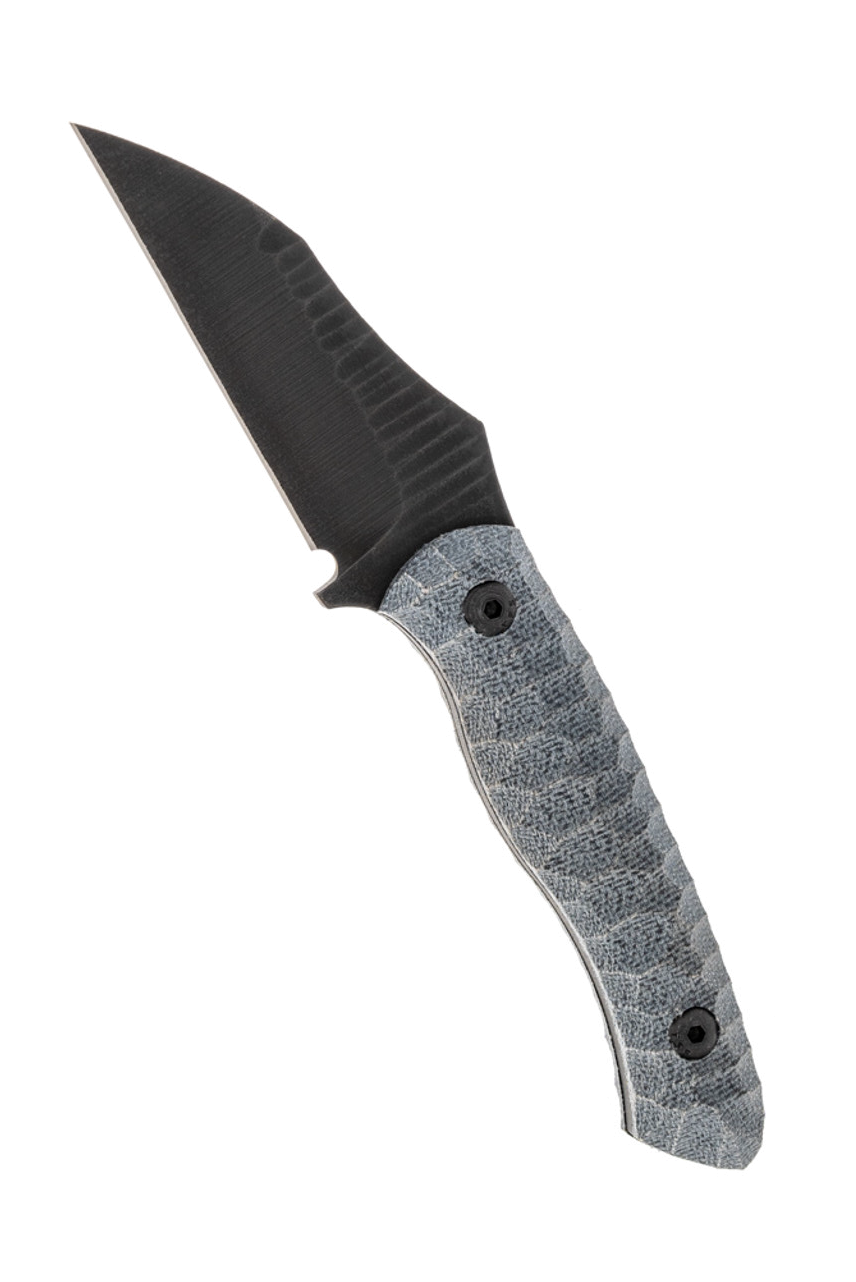 product image for Wachtman-Knife-and-Tool Kliff Black Oxide 80CRV2 Micarta Handle EDC Fixed Blade
