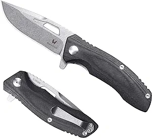 product image for WALLOPTON Tactical Folding Knife with G10 Handle and Pocket Clip