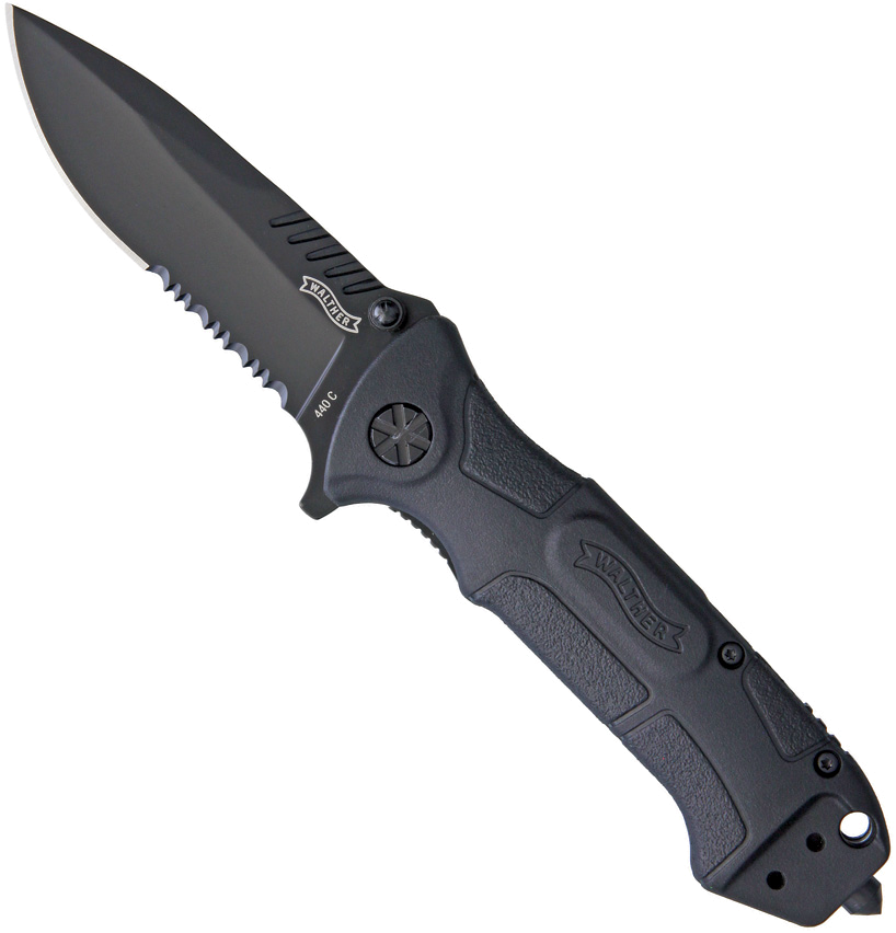 product image for Walther BTK 2 Black Tac Linerlock Knife 3.25" Blade