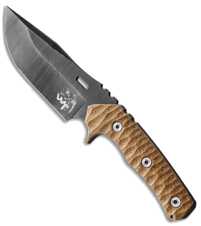 product image for Wander Tactical HAAST Eagle 2.0 Fixed Blade Brown Micarta Handle Knife