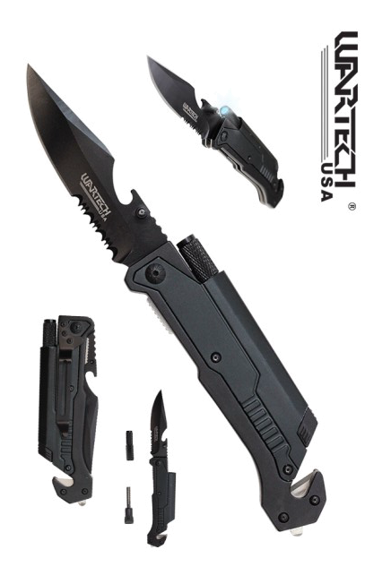 product image for Wartech Spring Assisted Folding Knife Black
