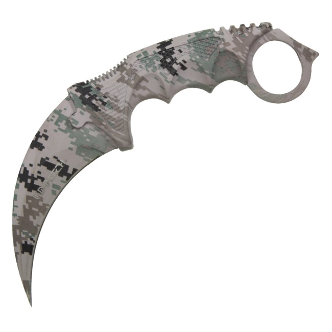 product image for Wartech Karambit Fixed Blade Neck Knife Digital Camo