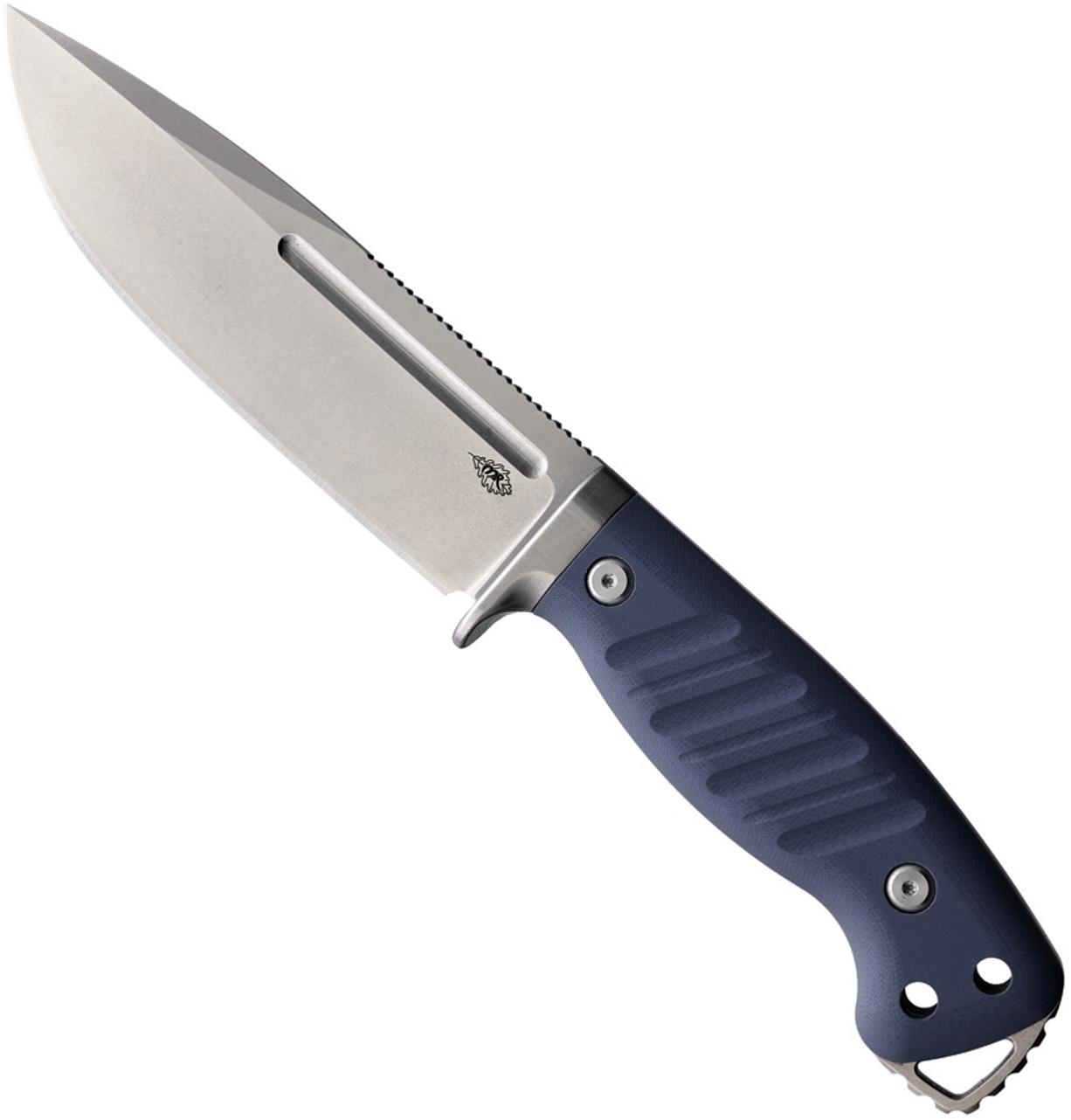 product image for Warthog Fixed Blade Knife Blue G-10 Handle 440C Plain Edge Stonewash Finish PMP029