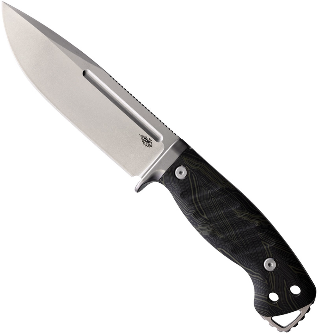 product image for Warthog Fixed Blade Knife Black Brown G-10 Handle 440C Plain Edge Stonewash Finish PMP033