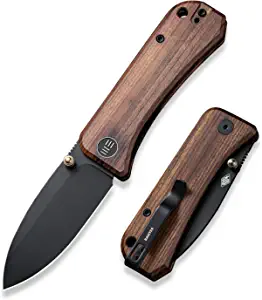 product image for We Knife Banter Pocket Knife CPM S35VN Steel Blade Cuibourtia Wood Handle 2004-K Wood