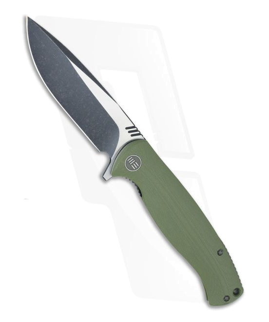 WE Knife Co 703 Green G-10 Black Stonewash Satin D-2 Flipper