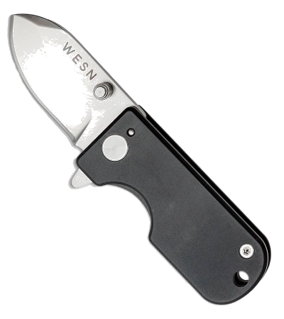 product image for Wesn Goods Microblade Matte Black Titanium Frame Lock Knife