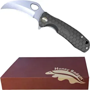 product image for Western Active Honey Badger Claw Hawkbill Folding Utility Knife Large Black