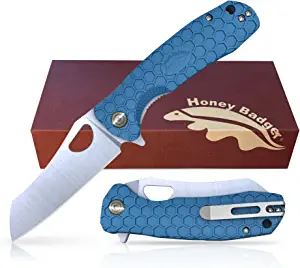 product image for Western Active HB 1158 Blue Honey Badger Flipper Wharncleaver Pocket Knife