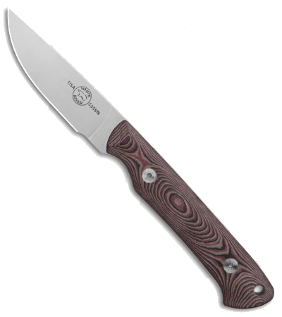 product image for White River Knife & Tool Small Game Fixed Blade Knife Black Red Richlite