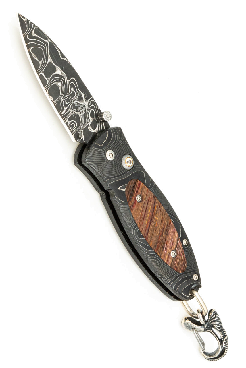 product image for William Henry B02 Pinot Twist Damascus Eyrie Wood Inlay Intrepid Damascus Blade