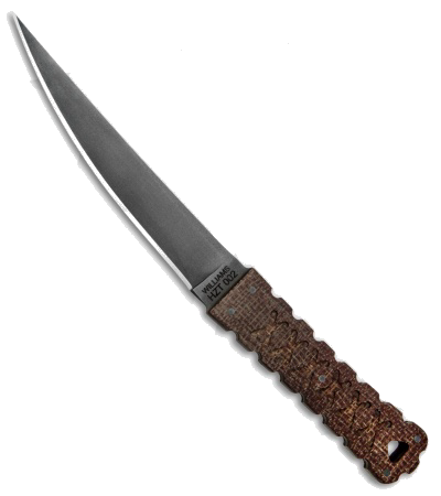 product image for Williams Blade Design Black HZT 002 Fixed Blade Knife Burlap Micarta