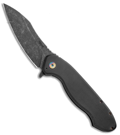 product image for Wilmont Knives Skarn Titanium Black Stonewash Frame Lock Knife