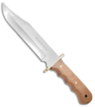 product image for Winchester Large Bowie Fixed Blade Wood Handle Satin G1206