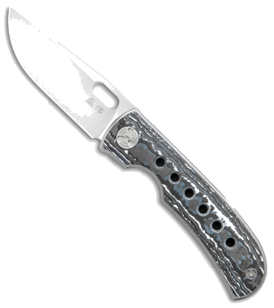 WingManEDC MTNT Mach 3 Titanium White Carbon Fiber M390 Satin Blade Knife product image