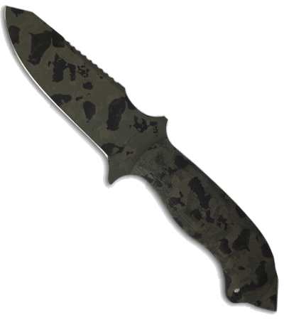 product image for Winkler Knives S.A.R. Knife CPM-154 Fixed Blade with Jungle Camo Canvas Laminate Handle