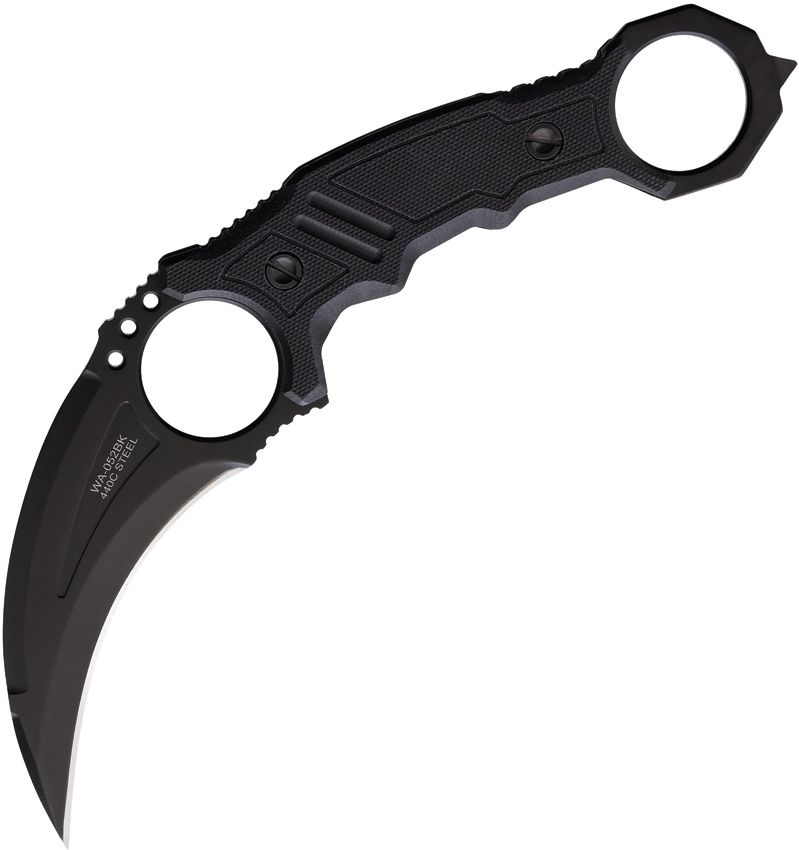 product image for With-Armour Terminator Black Fixed Blade 440C - Model 3.5