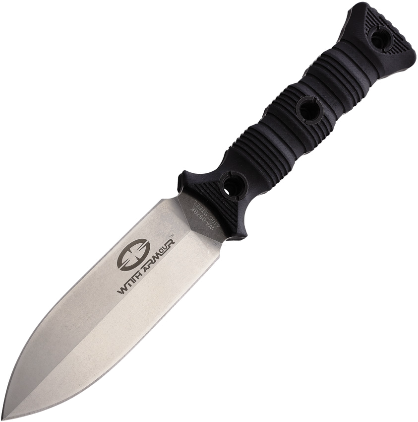 With-Armour Bayonet Fixed Blade Black 440C G10 Handle