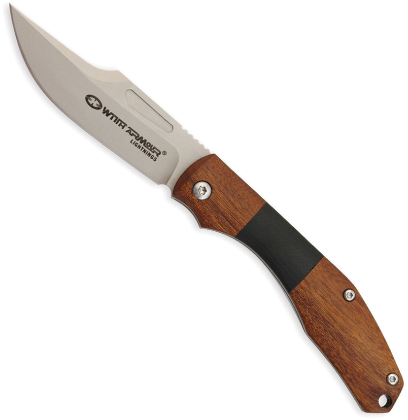 product image for With-Armour Cliff Folder Brown Pakkawood Handle 2.88" Blade - Model 88