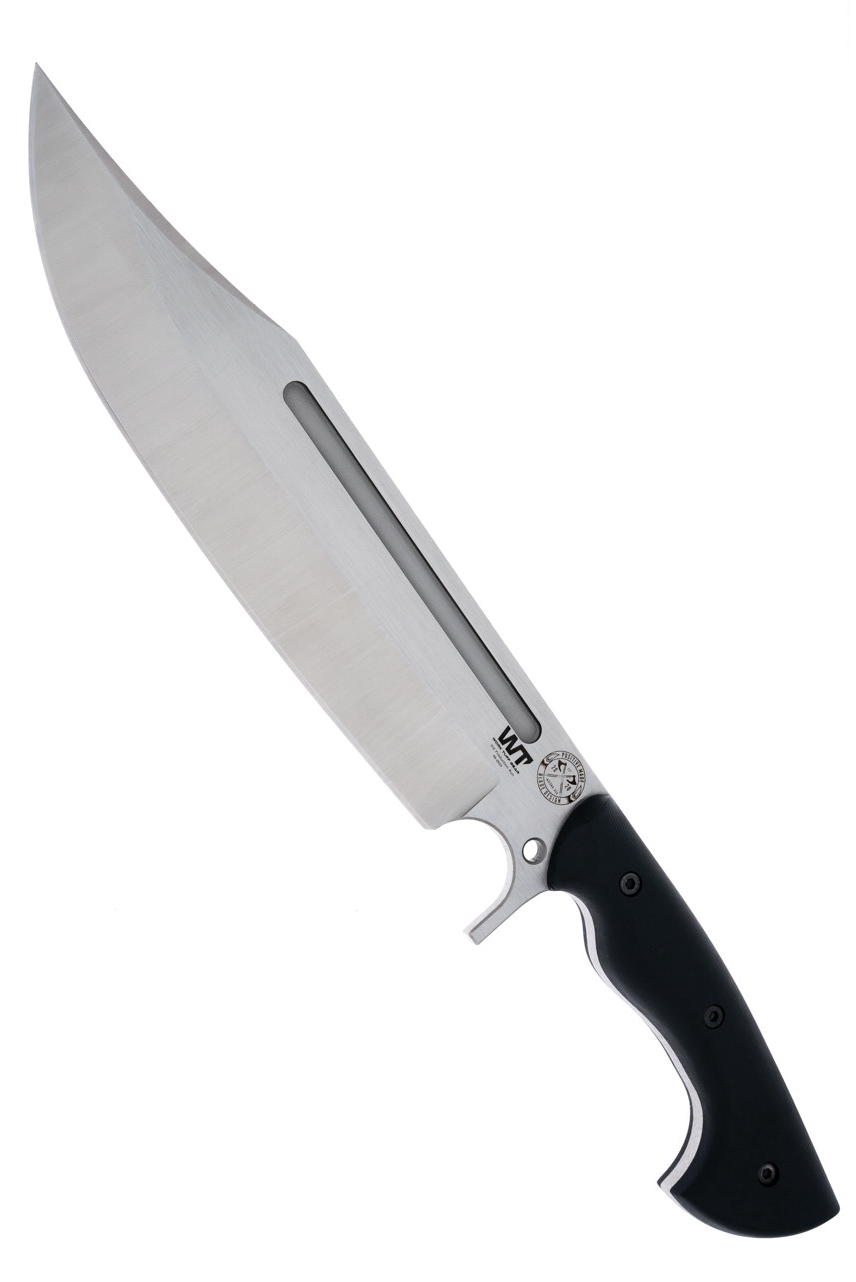 product image for Work Tuff Gear Black 9" Puzon Wilderness Bowie SK85 Steel G10 Handle Two Tone Blade
