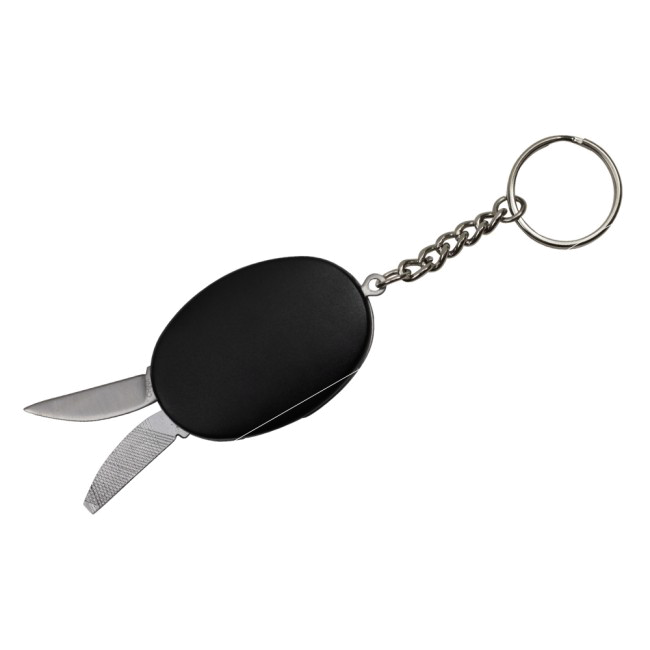 product image for Wuu-Jau Mini Keychain Multi Tool Knife Blade File Bottle Opener Black