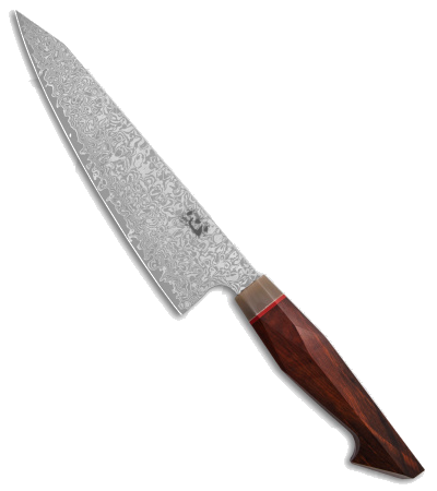 product image for XinCraft Multangular 9" Chef Knife Damascus Steel VG10 Core Rosewood Handle with Buffalo Horn Bolster