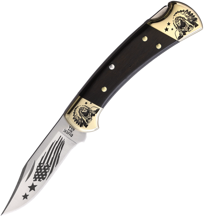 product image for Yellowhorse Custom Buck 112 Ebony Wood Lockback Chief