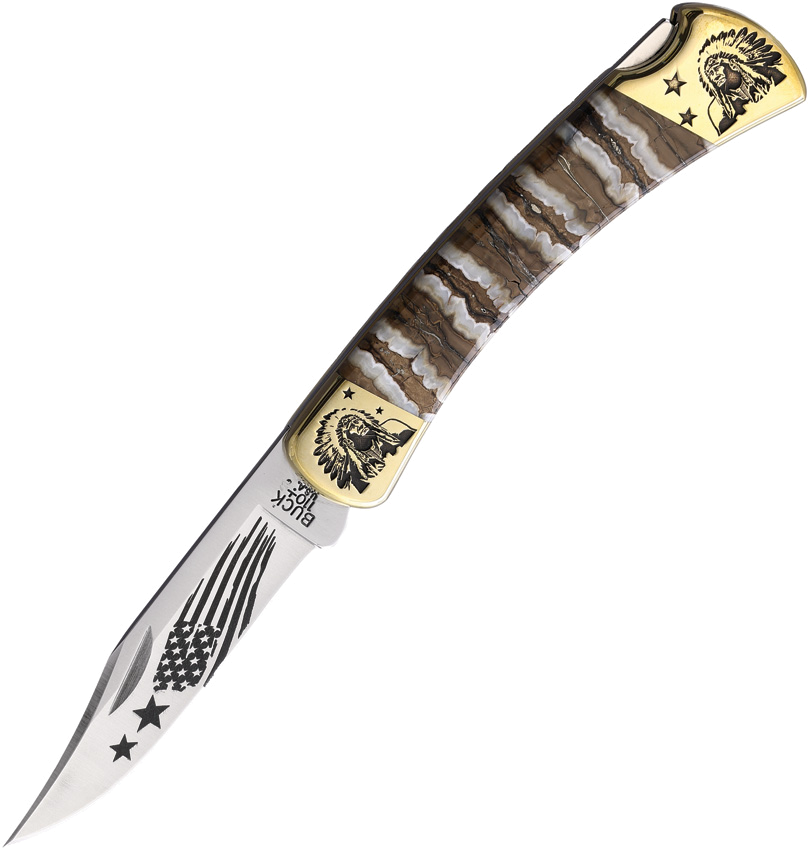 product image for Yellowhorse Custom Buck 110 Mammoth Chief Natural Mammoth Tooth 3.75" Blade