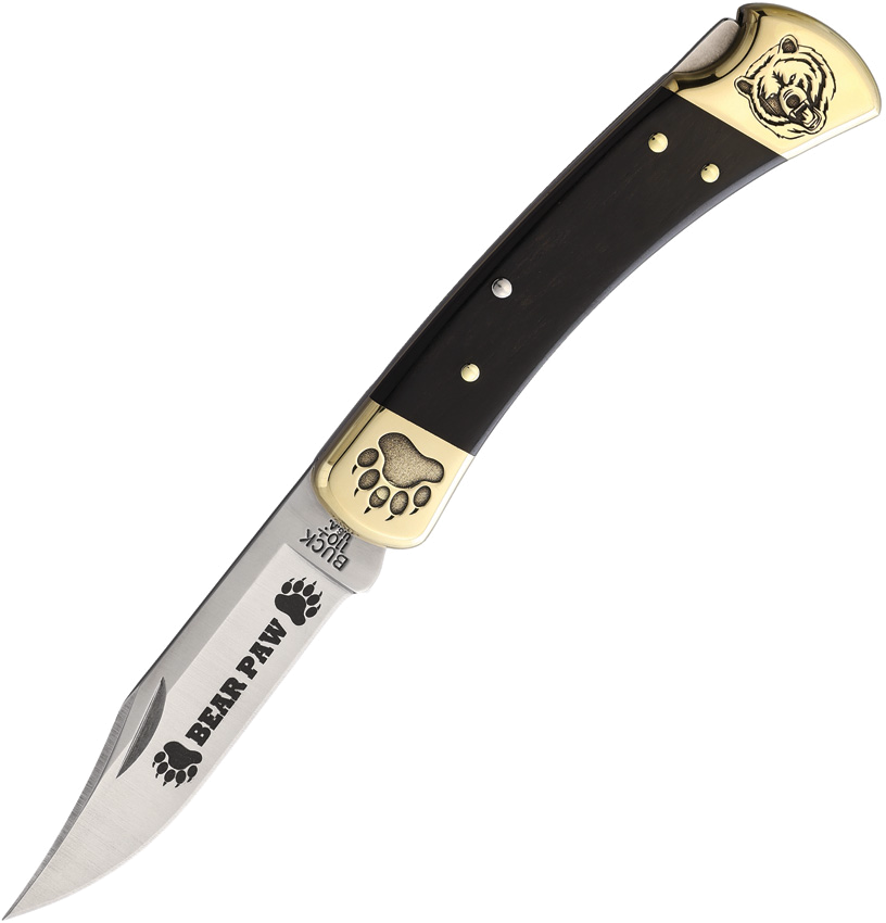 product image for Yellowhorse Custom Buck 110 Ebony Wood Handle 3.75" Blade