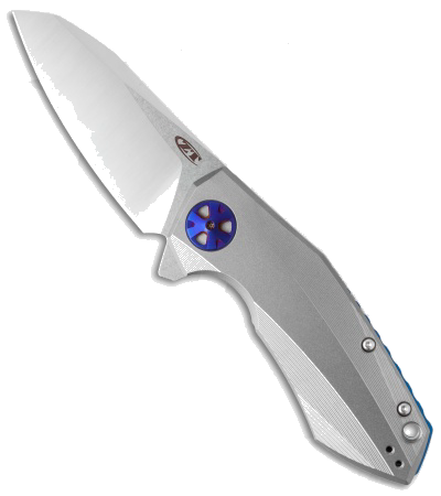 Zero Tolerance 0456 Dmitry Sinkevich Titanium Flipper Knife Blue Anodized Pivot