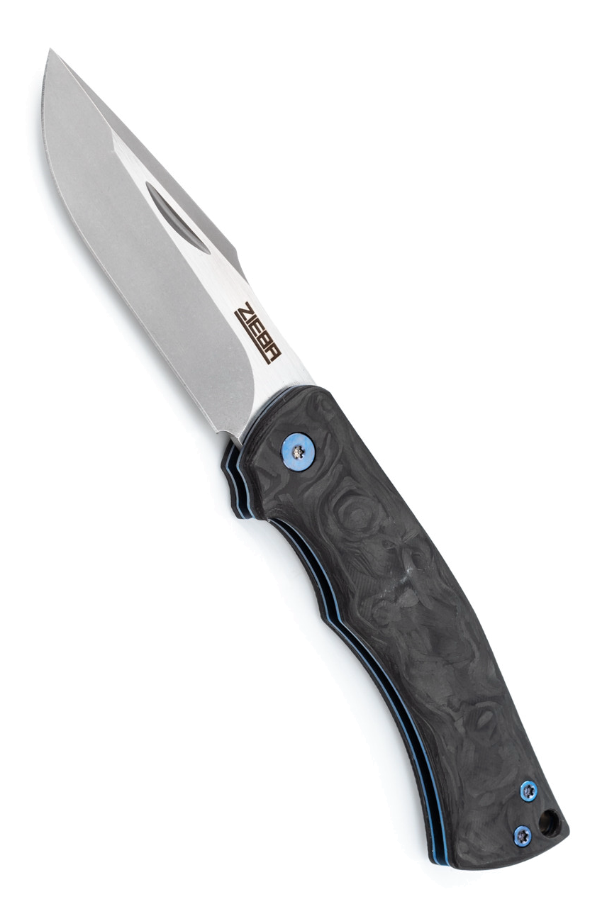 product image for Zieba Heritage Slipjoint Marble Carbon Fiber