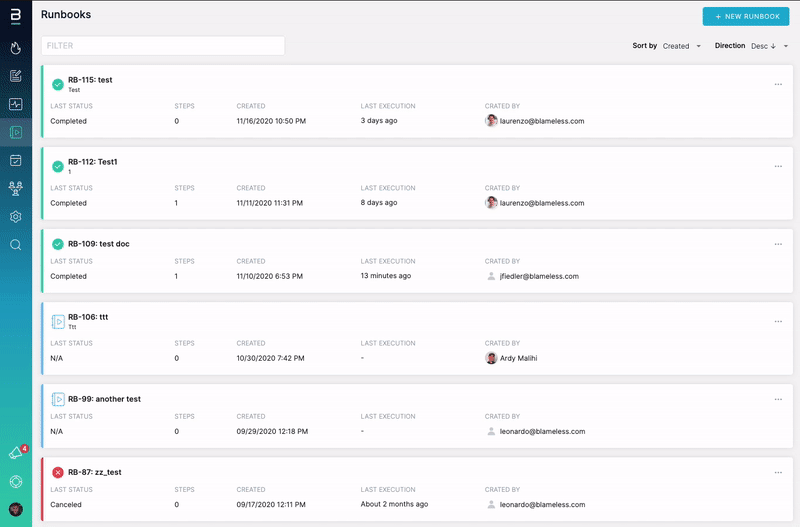 Create new runbook