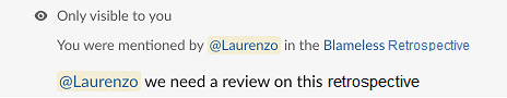 Retrospective - Comment Mention