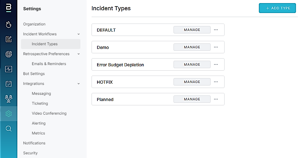 PagerDuty - Incident Type example
