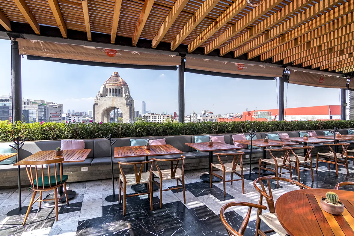 A Rooftop Bar with City Views