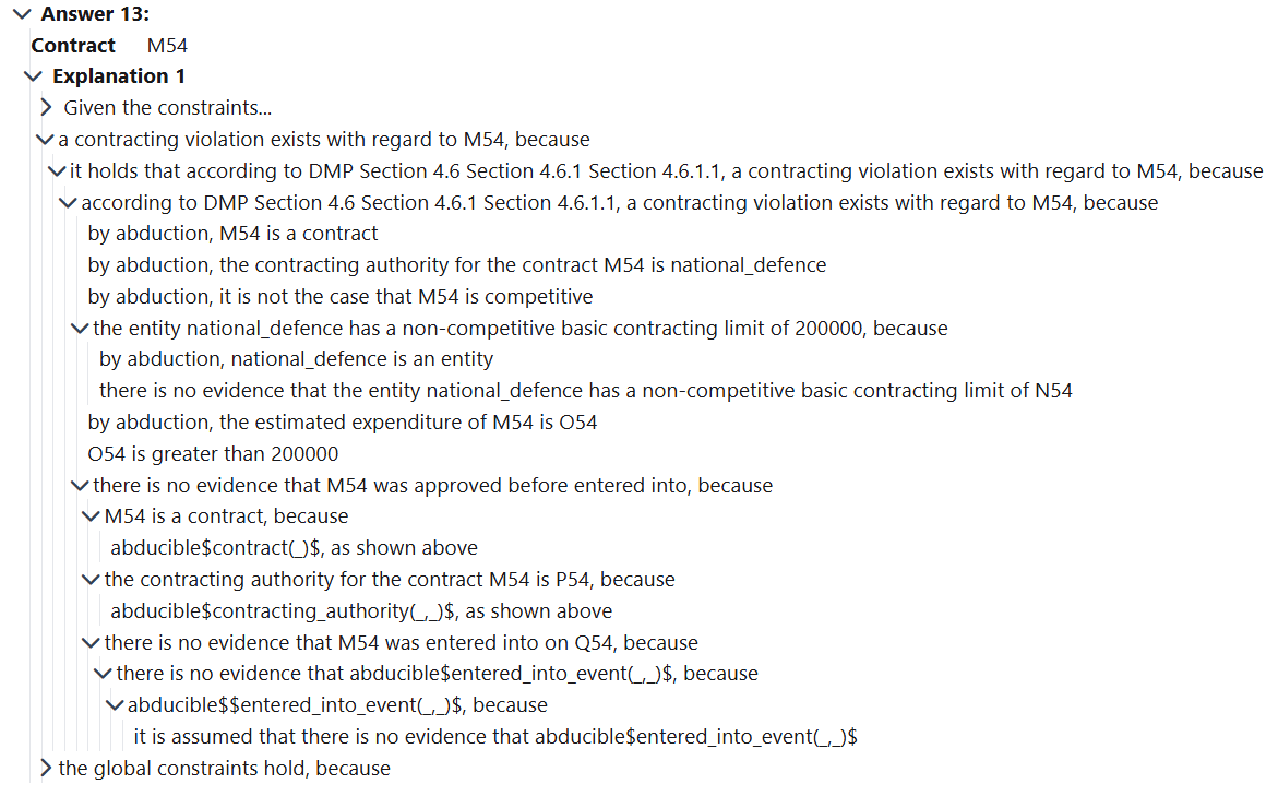 Image showing an explanation for one of many answers to a question with unknown facts