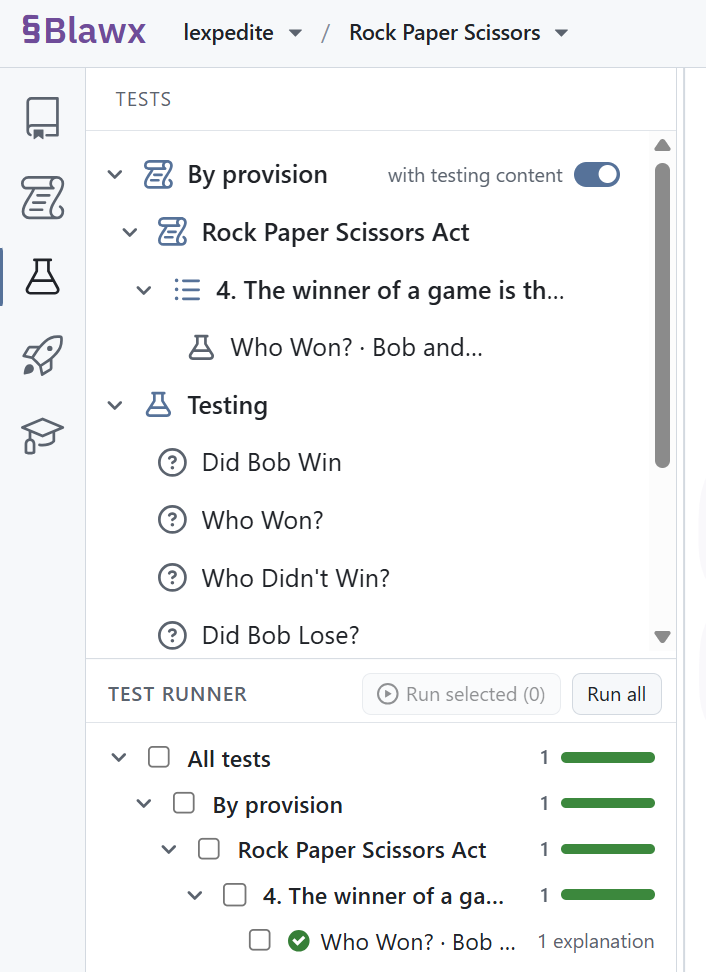test pane