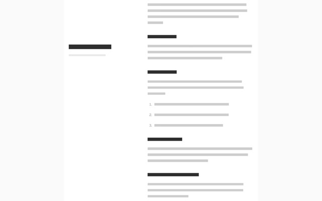 Legal page (sticky sidebar)