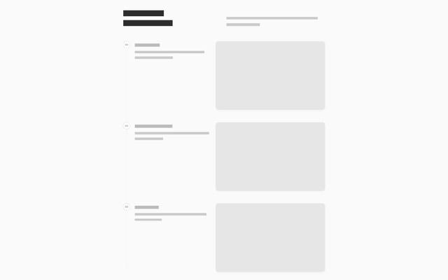 Vertical timeline with images