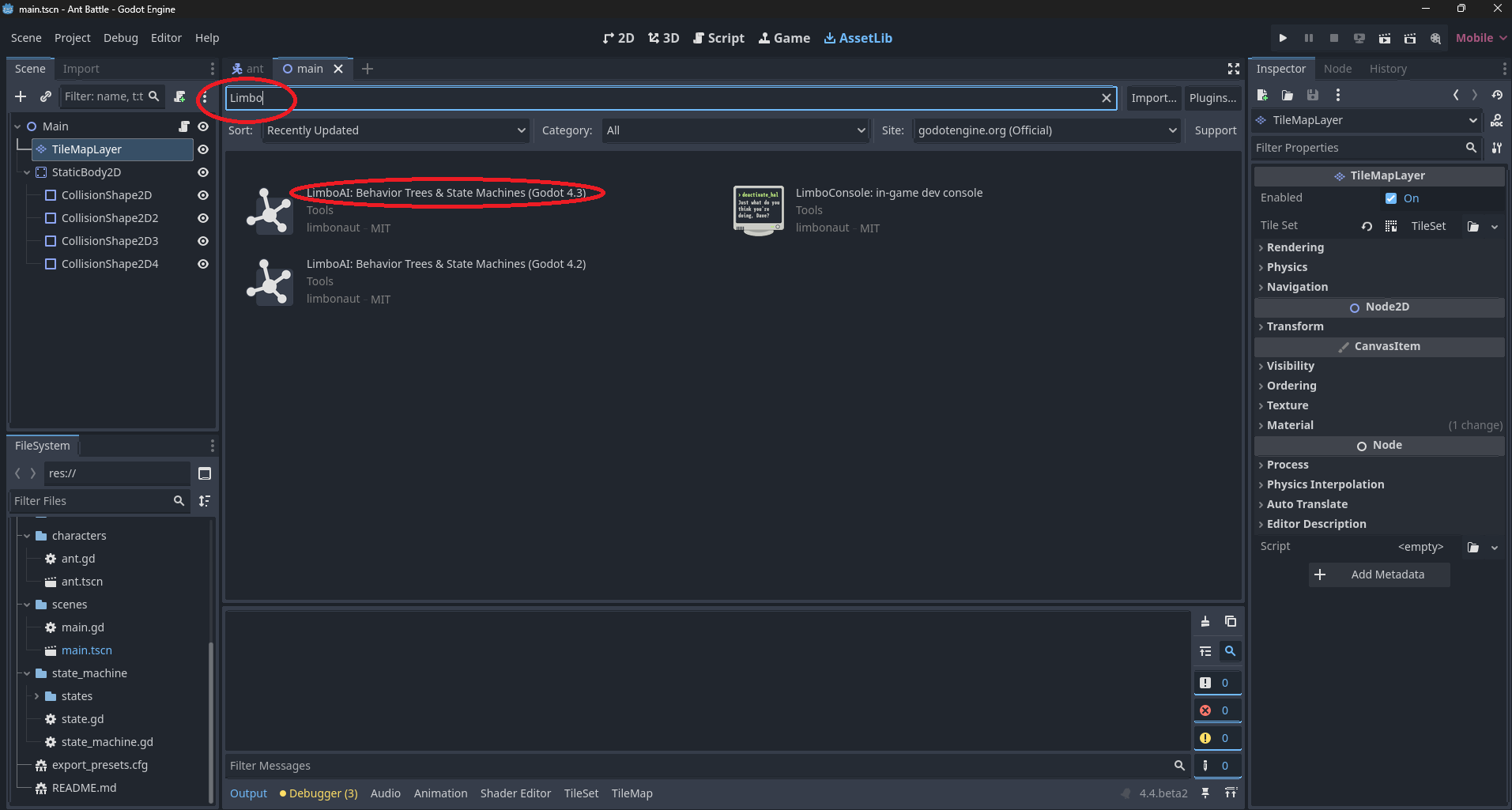 AssetLib Search