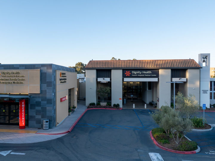 Exterior front view of Dignity Health - French Hospital Medical Center